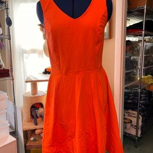 Orange skater dress